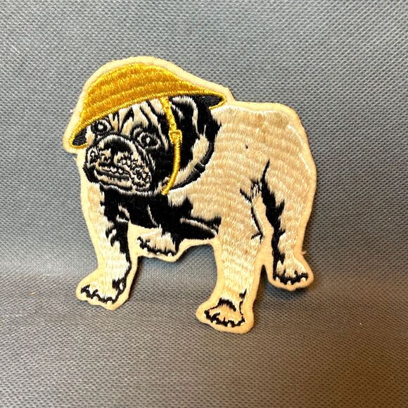 WWII USMC Marine Corps Bulldog Cut Edge Silk/Felt Souvenir Morale Patch - Picture 1 of 4